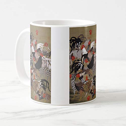 Ito Jakuchu's "Flock of Chickens" Mug: Photo Mug (Ito Jakuchu Series)