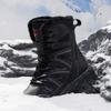 Mens High-top Winter Boots Retro Combat Boots Outdoor Boots Wear-resistant Snow Boots