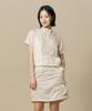 Bibissieoseu W Mesh Curve Short Sleeve Anorak_Cream