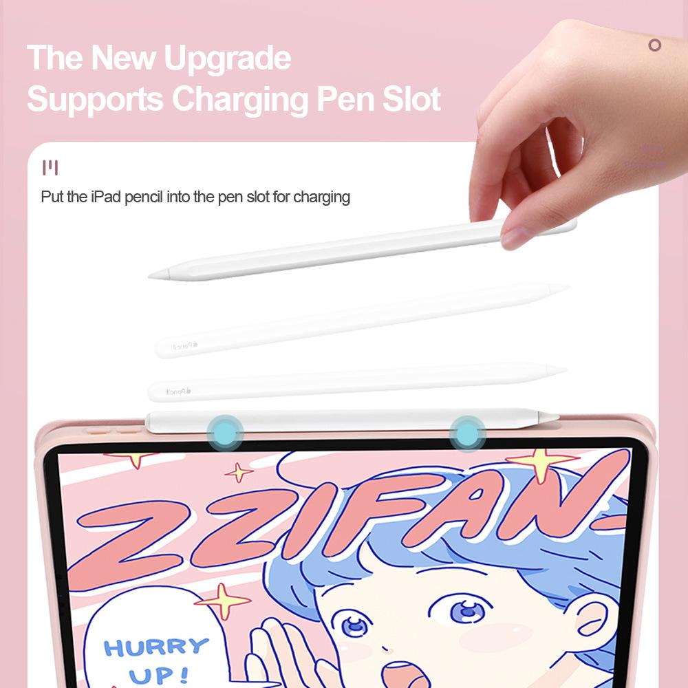 Bluetooth Keyboard Case for iPad 10 2024 Pro 11 Air 6 Premium Leather Cover with Wireless Typing