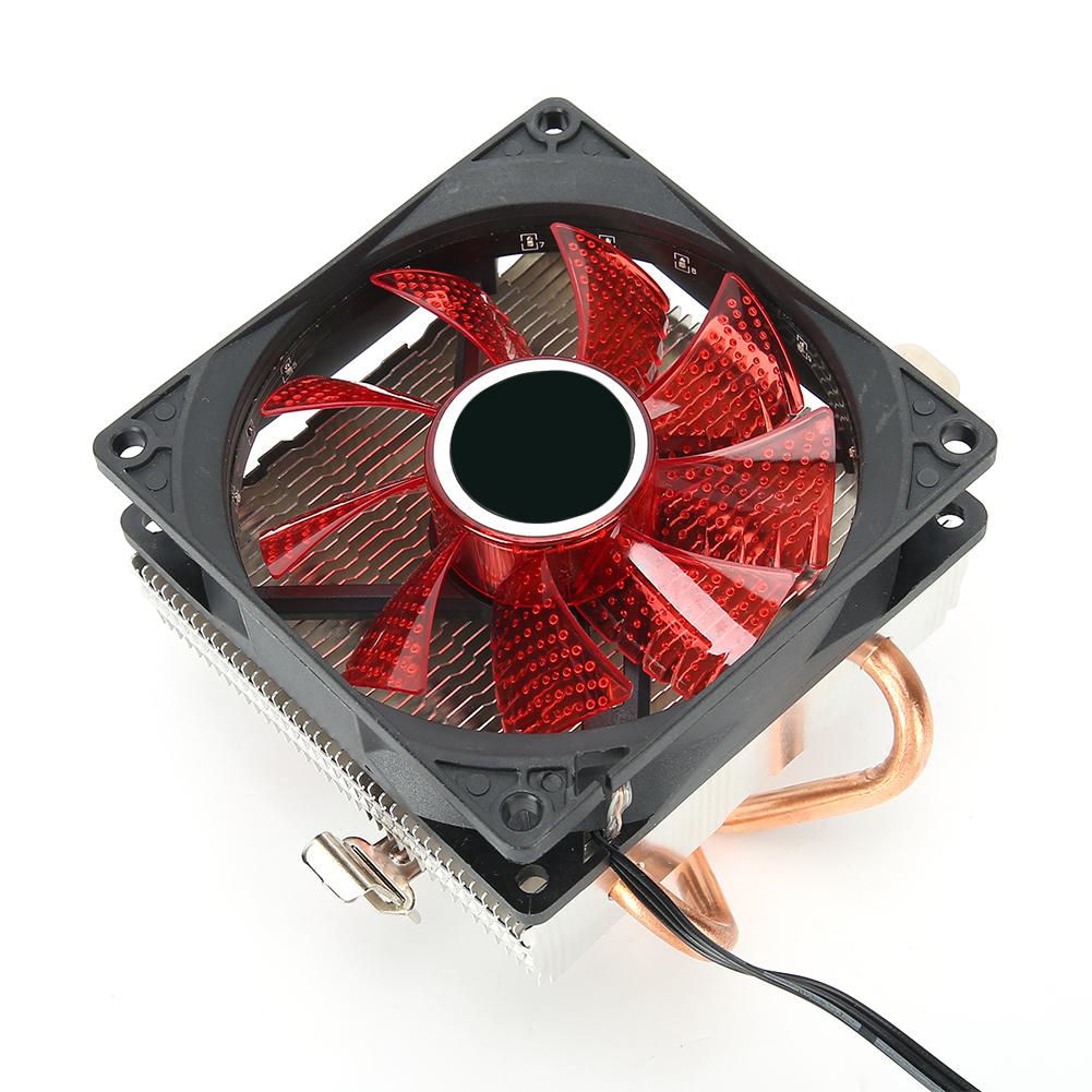 

CPU Cooler 3 Pin Connector PC Accessory with Light 2 Brass Pipe for AMD 775 1155 1366 Type 1