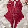 Sexy perspective seduction erotic lace open onesie erotic underwear