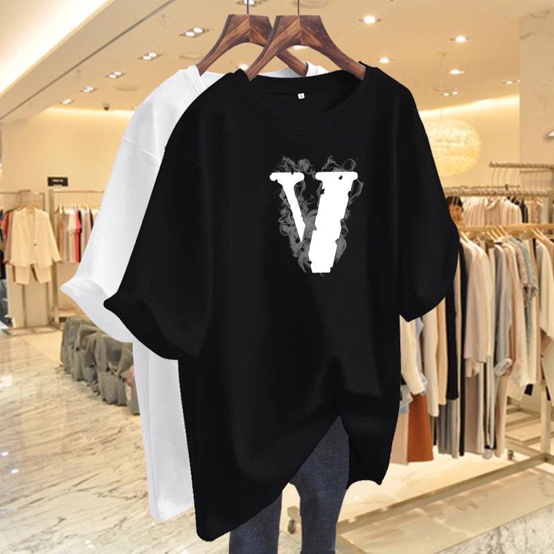 Oversized Dropped Shoulder White Letter Short Sleeve T-shirt for Women - Trendy Summer Fashion