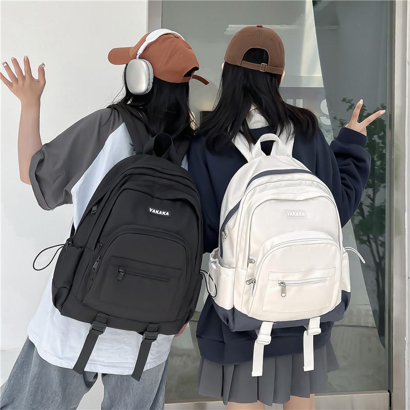 Schoolbag Simple School Bag Female Japanese ins College Student Versatile Travel Large Capacity Backpack Junior High School Student Backpack