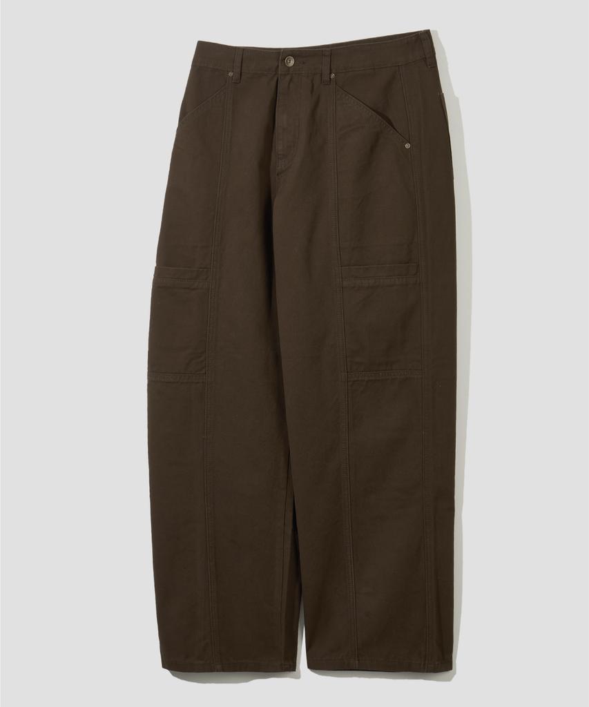 AGOD Side Cut Pocket Peachskin Cotton Pants [Brown]