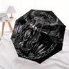 Viking Warrior with Raven Circular Wall Art PrintUmbrella, Portable 3-Fold Umbrella for Men & Women,Christmas Gift ES250