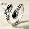Faux Moonstone Ring Vintage Ring, Waterdrop Fake Gemstone Adjustable Open Healing Stone Band Jewelry for Couple, Women