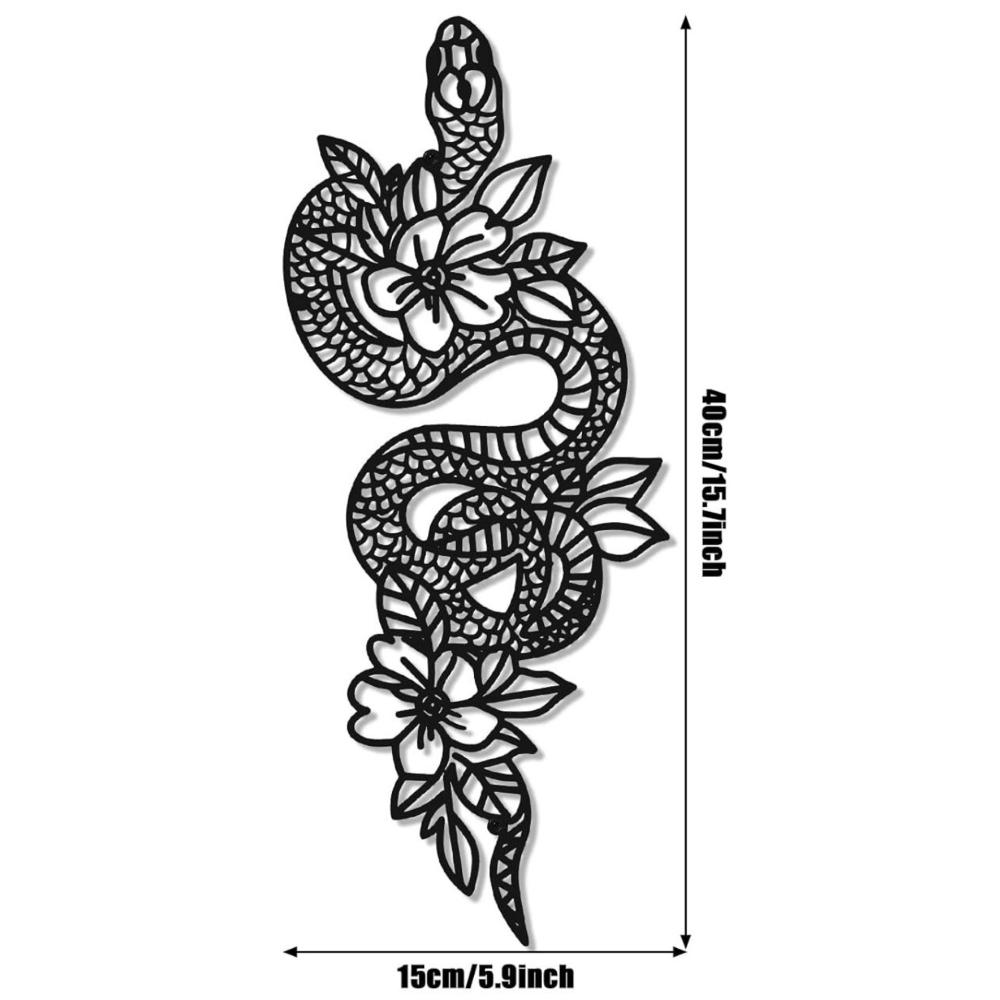 

Потрясающий декор стен в виде лунной змеи для ведьминских алтарей! Настенный декор в виде цветочной змеи. Бохо-искусство из железа. Добавьте немного волшебства. чёрный