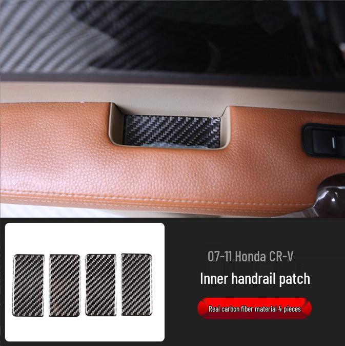 07-11 Honda CRV Carbon Fiber Interior Sticker: Steering Wheel, Center Console, Shift Panel