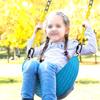 BeneLabel 600 Lb Capacity Heavy Duty Swing Seat with Coated Chains Outdoor Swing Seat for Kids and Adults Comfortable and Durable Blue - - -