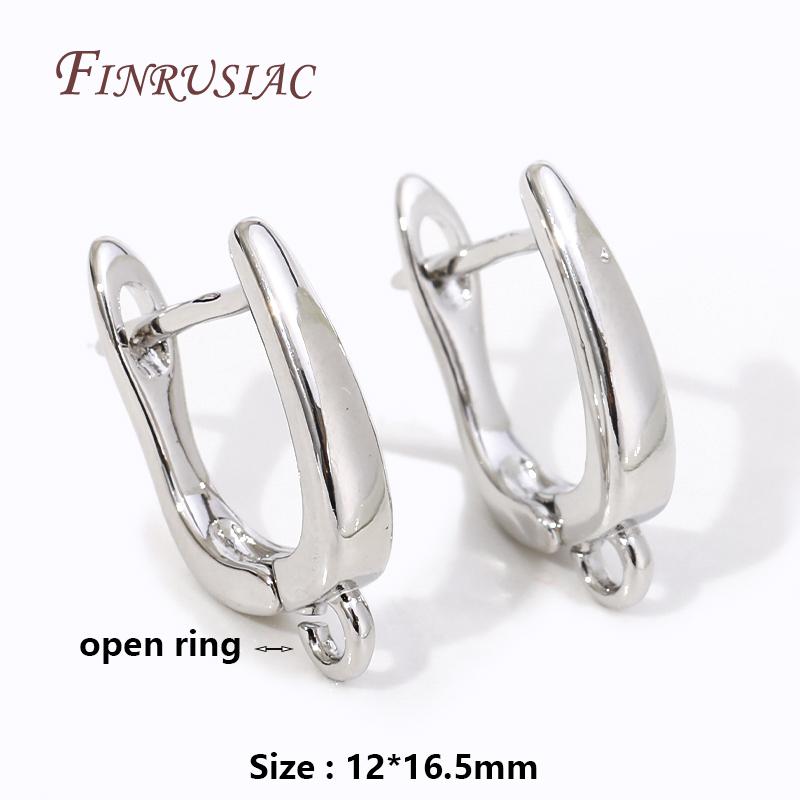 18K Gold Plated Anti-Allergy Earring Hooks Basic Copper Earwire Fastener Accessories For DIY Women's Earring Making Supplies