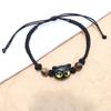 Adjustable Cord Bracelets Friendship Jewelry Handmade Braided Rope Handchain Unique Cat Head Pendant Wristband Bracelets