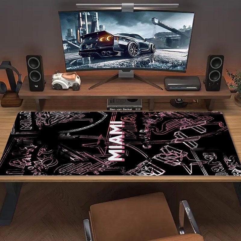 Miami CF Mouse Pad, Large Gaming Desk Mat, Non-slip XXL Mousepad for Laptop & Tablet, Mini PC Playmat with Stitched Edges
