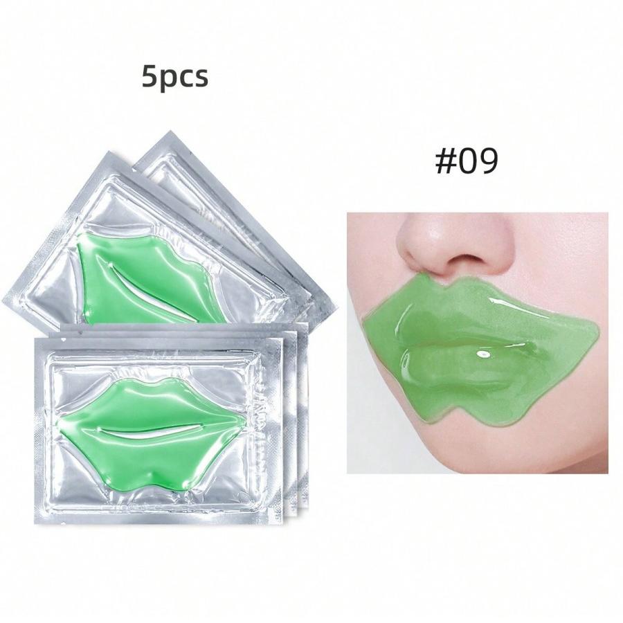 5-teilige Lippenmaske: Hydratisierend, Reparierend, Fältchen- und Unreinheiten-Entfernend, Lippenlinien-Mildernde Gelmaske Hautpflegeprodukt