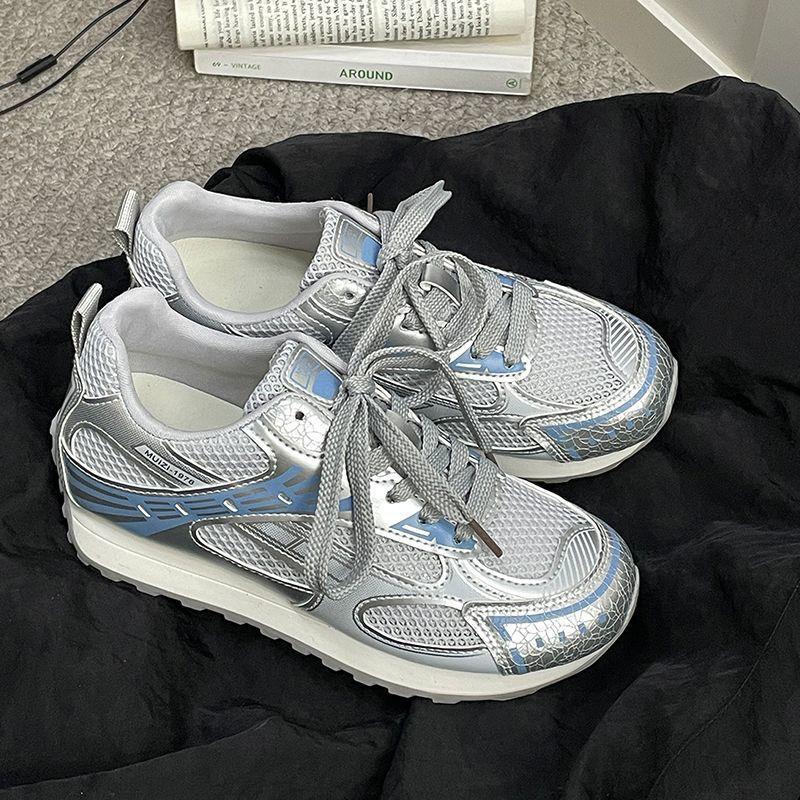 Stepping On Shit Mesh Breathable German Training Shoes Women's Summer New Thick-soled Hollow Forrest Gump Shoes Casual Sports Shoes Are Not Tired