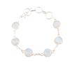 Milky Opal Gemstone 925 Stamped Silver Jewelry Handmade Bracelet Gift For Friend RB-14-19