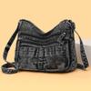 Denim Multi-Layer Small Square Bag Women's Shoulder Crossbody Bag