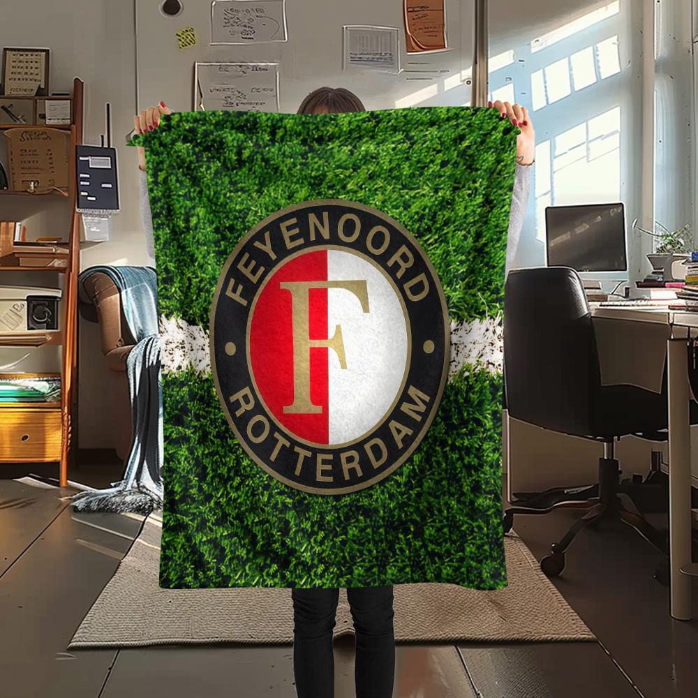 Feyenoord Rotterdam Flannel Blanket, High quality Comfortable for All Seasons, Home Decor, Warmth and Comfort