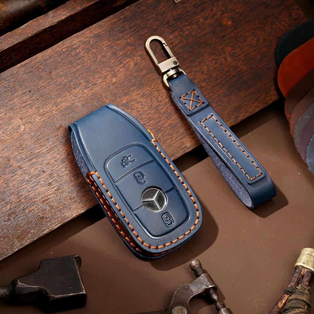 It Is Suitable for Mercedes-Benz Key Cover, and the New E300L Leather Car Key Cover Will Be Sent On Behalf of One Piece.