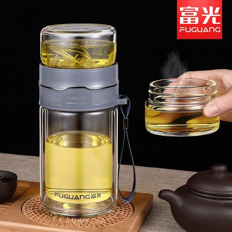 Fuguan Double-Layer Glass Tea Infuser Bottle