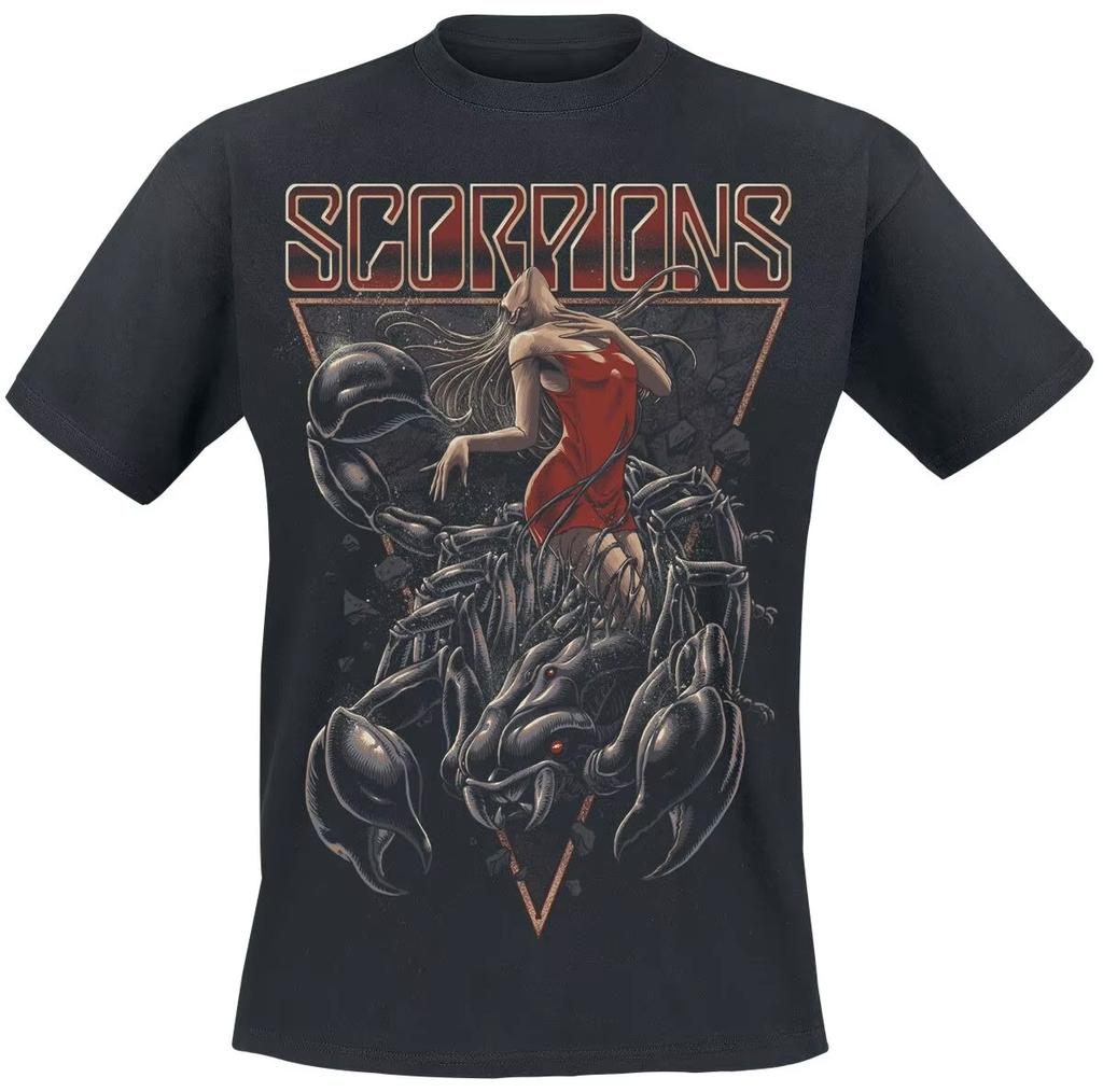 Футболка с принтом Scorpions Rock You Like A Hurricane Унисекс для фанатов рока Повседневная футболка