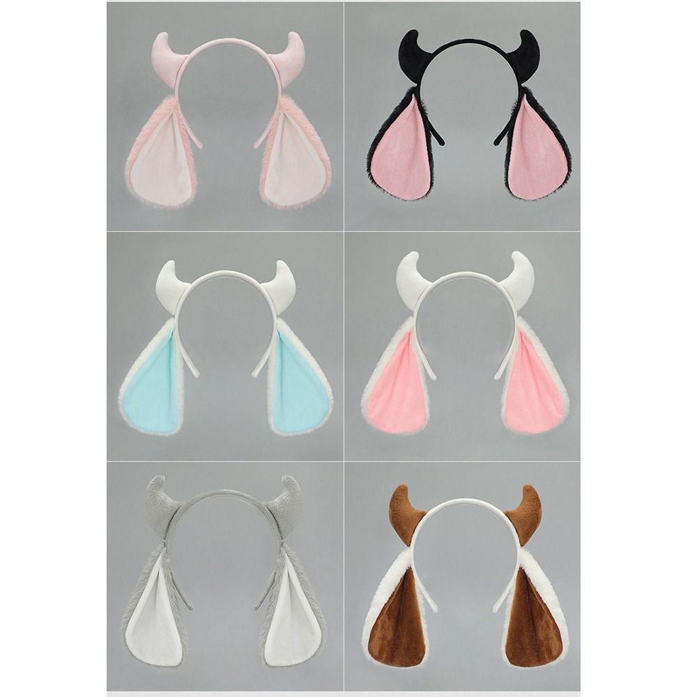 Furry Sheep Ears Headband Kawaii Animal Cosplay Headwear Lolita Plush Hair Hoop  Stage Performances