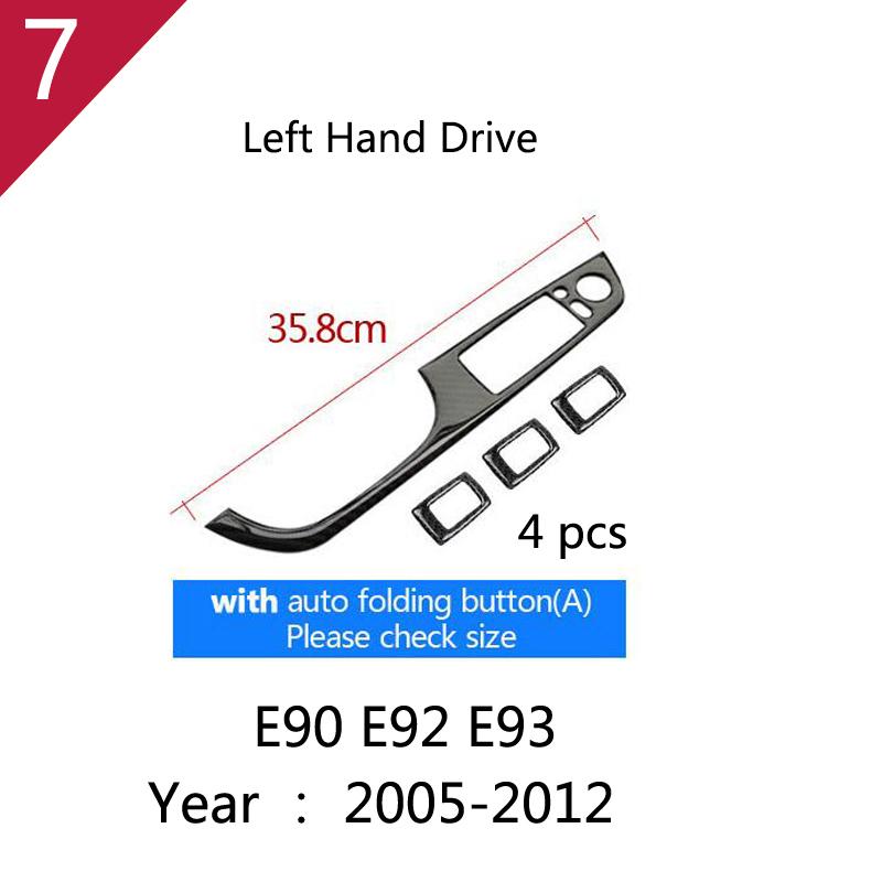 Carbon Fiber Gear Shift Panel Trim Sticker for BMW 3 Series E90 E92 E93 2005-2012 Car Inner Center Control Decorative Accessory