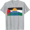 Flaga Palestyny z Meczetem Al-Aksa wewnątrz Miasta Jerozolimy T-shirt