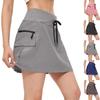 Saia de Caminhada Cintura Alta Vestido Casual Elegante para Golfe Com Bolsos com Zíper Treino Esporte Secagem Rápida Saias