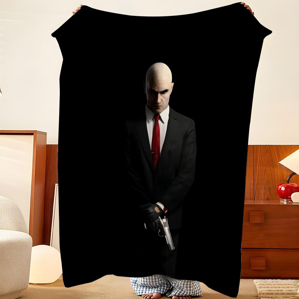 Spiel H-Hitman Wurf Flanell Decke, Leicht Gemütlich, Strapazierfähig Waschbar niedlich Cool