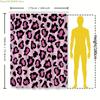 Leopard Print Shower Curtain for Bathroom Decor Pink and Black Pattern Waterproof  Durable Suitable for Wet and Dry Separation