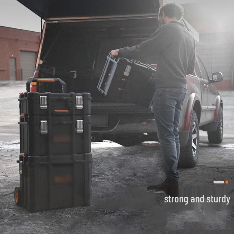 Heavy-Duty Stackable Tool Box 3-Piece Set