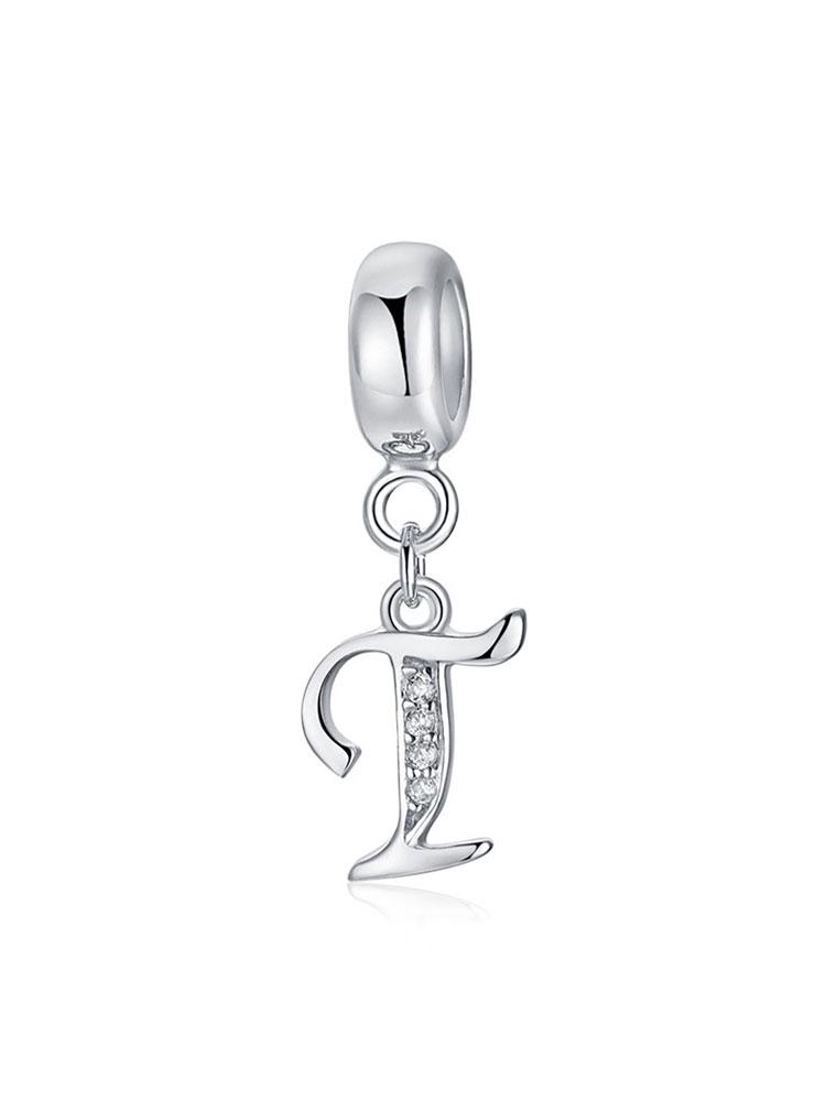 Copper Fashionable 26 Letters Of Charm Bead For Women Fit Bracelets Diy Making Anniversary Gift Fine Ladies Jewelry