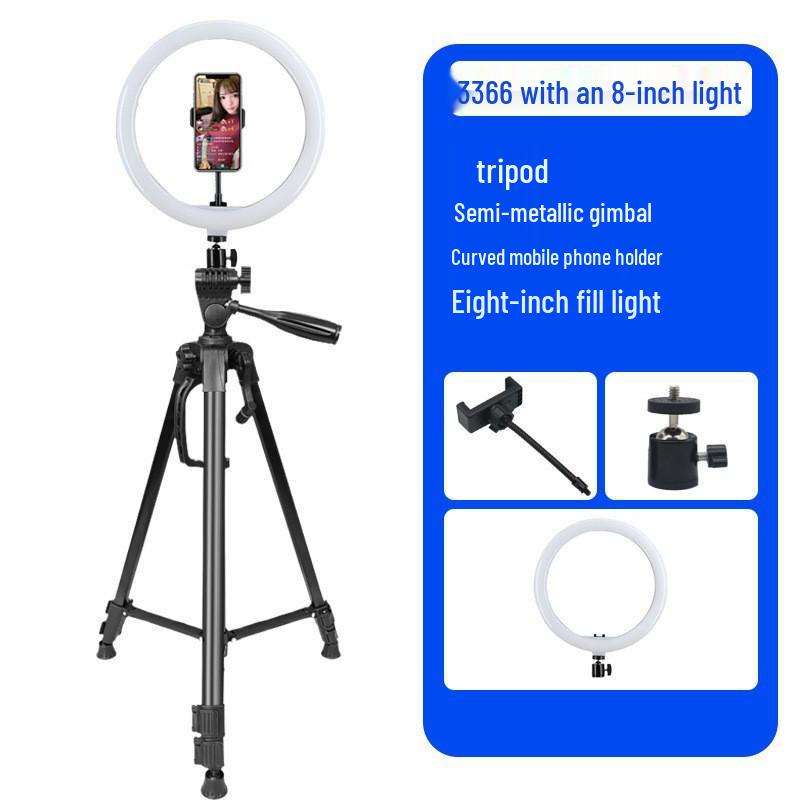 Portable Outdoor Selfie & Live Streaming Stand: Universal Mobile Phone & Camera Floor Tripod 3366