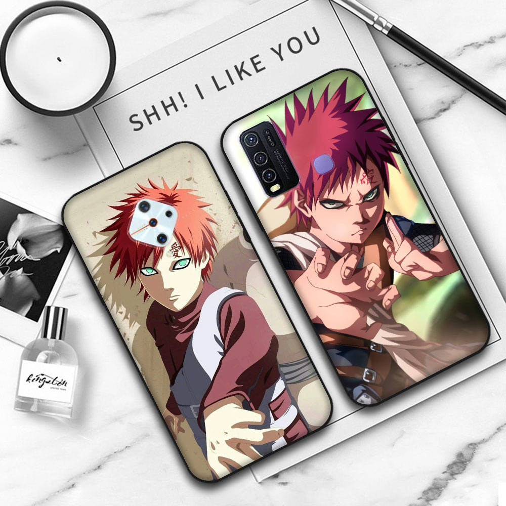 JW81 Naruto Gaara Black Soft Case for Samsung Note 20 Lite S24 Ultra S23 A03 A05 A06 A11 A71 A15 A16 A13 A24 A25 A33 A52 A53 A50 M55 M35 Plus