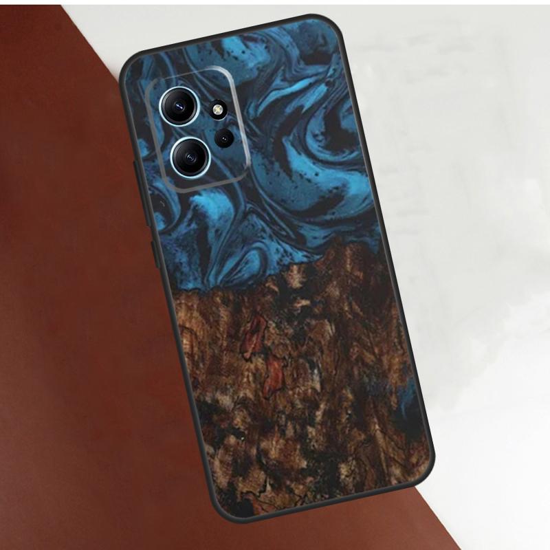 Wood Resin Traveler Protective Case For Xiaomi Redmi Note 14 10 11 12 13 15 Pro Plus Cover For Redmi 15 14C 12C 10C 13C 15C