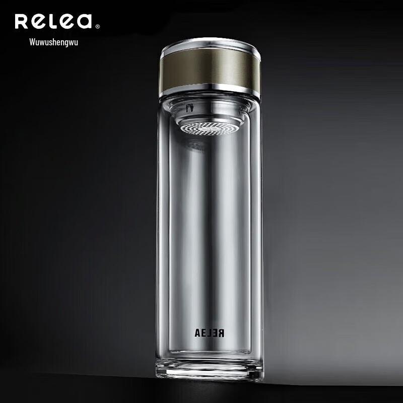 RELEA Ming Jue Double Wall Tea Infuser Glass