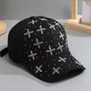 Spring and summer hats Women's baseball caps Street versatile trendy visors Diamond rhinestones Fashion casual caps Summer