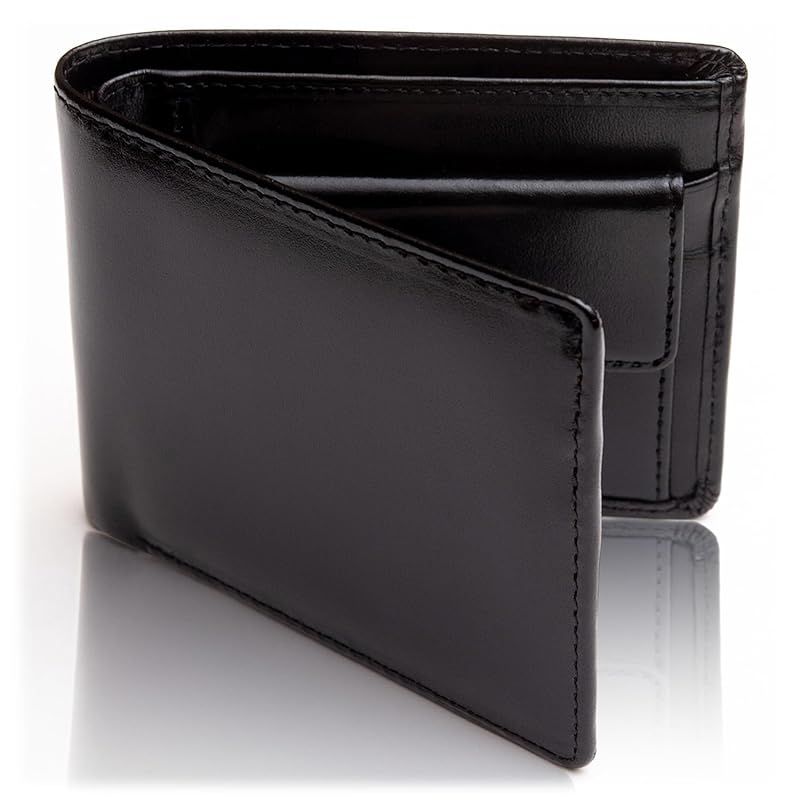 

wallet men s bifold [Italian leather with certificate] bi-fold genuine leather Italy bifold wallet 9 BLK