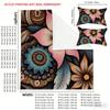 Pillowcase Quilt Cover Three-Piece Set,Retro Ethnic Style Flower Pattern,Exquisite And Elegant,Skin-Friendly And Breathable