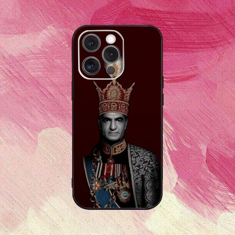 

M-Mohammad R-Reza P-Pahlavi Phone Case For iPhone 17, 16,15,14,13,12,11 Plus,Pro Max, Others Soft Black Cover iPhone14