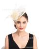 Pălărie înaltă cu pene stil britanic Bandană pentru banchet de nuntă european și american, spectacol la Jockey Club Accesorii de păr Pălărie înaltă din in