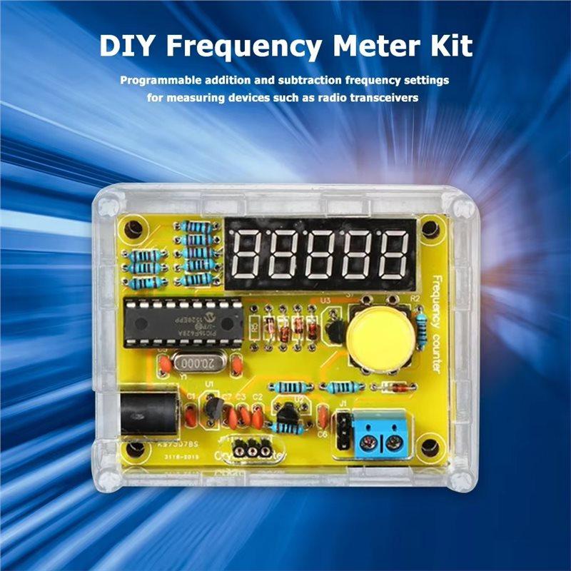 A84E-Digital Frequency Counter Module DIY Kits 1Hz-50Mhz Crystal Oscillator Tester With Shell Case