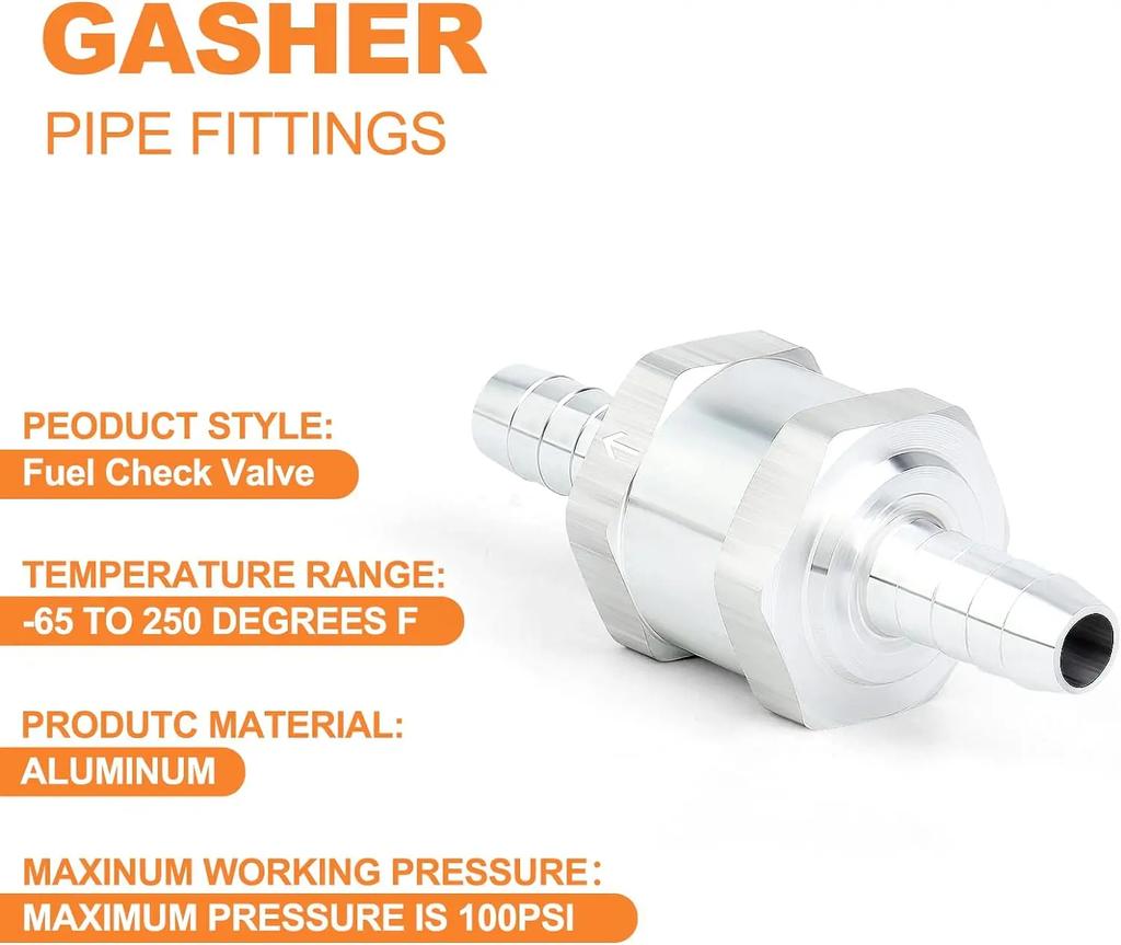 6 8 10 12 14 16mm Supapă de reținere unidirecțională Combustibil Apă Gaz Aer Vid Aliaj de aluminiu Linie de combustibil benzină motorină Apă Way