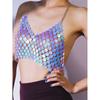 Sexy Street Shot Geometric Round Clothing Chain, Handmade Colored Sequined Suspender Body Chain For Women