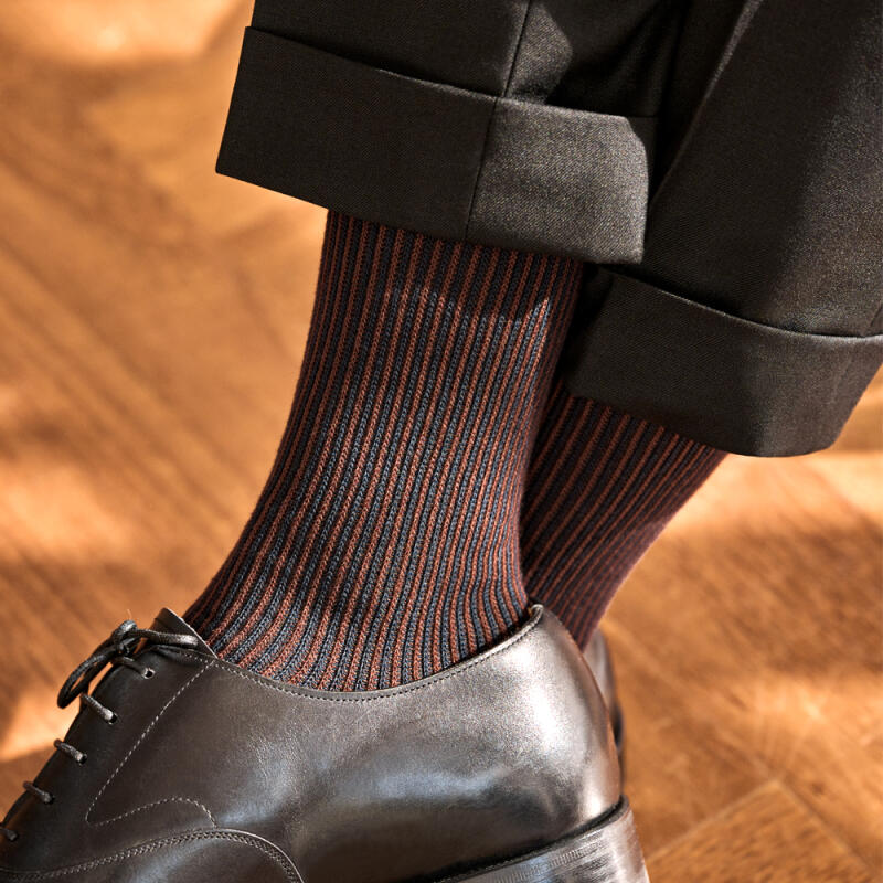 Formal Socks Vertical Stripe Socks (4 Colors)