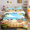 "Beachy Bears' Sunny Stroll" Bedding Sets Duvet Covers Pillowcases(1* Duvet Cover 2* Pillowcases Without Duvet Insert)