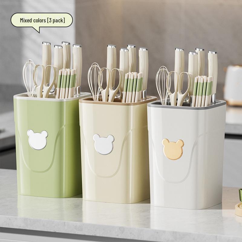 Multifunctional Kitchen Knife and Utensil Storage Rack