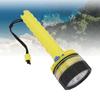 Dive Flashlight Anti Slip Waterproof LED Submersible Flashlight for Underwater Camping Yellow