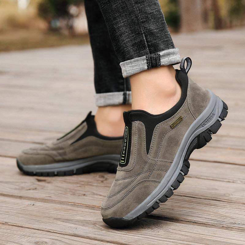 Zapatos de exterior para hombre de gran tamaño, zapatillas de deporte, zapatos de cuero de ante, zapatos de senderismo para hombre